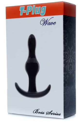 Анальний корок чорного кольору Boss of toys Boss Series T Plug Wave Black - 1