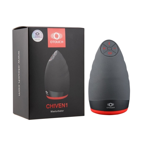 Мастурбатор ротик с вибрацией и функцией нагрева черный Otouch CHIVEN 1 - 7