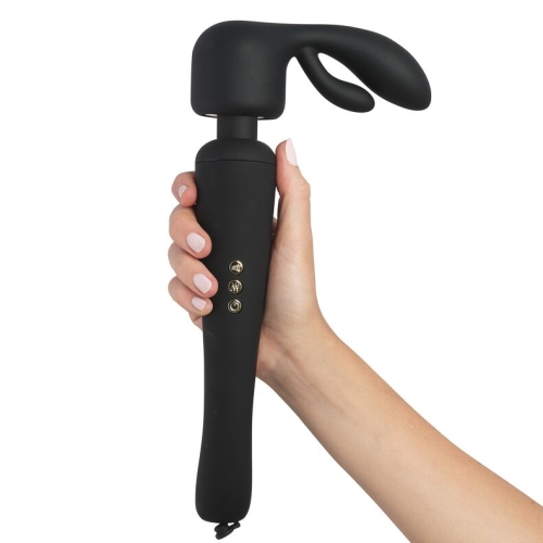 Вібромасажер Wand для інтимних зон з трьома насадками чорний Pornhub Spell Wand Set - 7