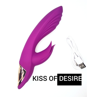 Стимулятор клитора и точки G фиолетового цвета Sexy desires Kiss of desire