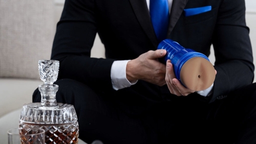 Мастурбатор анус у колбі коричневого кольору Fleshlight Boost Bang MD - 5