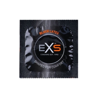 Презервативы анатомические веганские черного цвета Exs BLACK Latex 5 штук