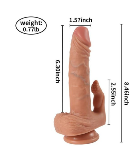 Двойной вибратор с пультом управления телесного цвета XISE Julian vibrating - 8