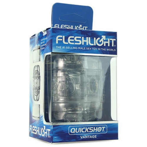 Мастурбатор двухсторонний для мужчин прозрачного цвета Fleshlight Quickshot Vantage - 7