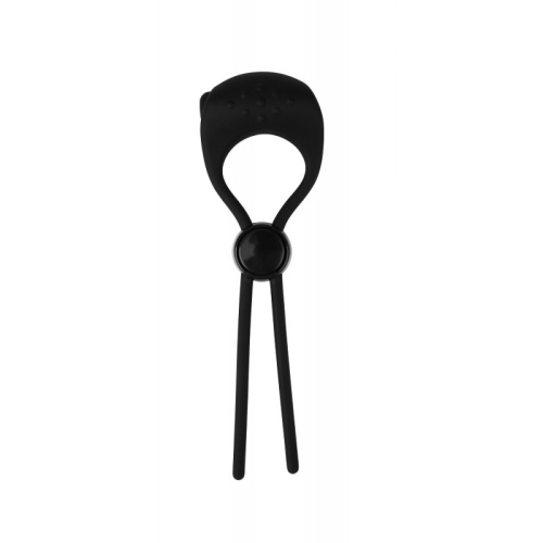 Эрекционное кольцо с регулировкой затяжения черного цвета Chisa O Ring Tie - 2