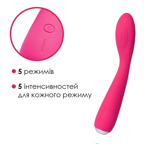 Вібратор вагінальний для точки G рожевий Svakom Iris Plum - 3
