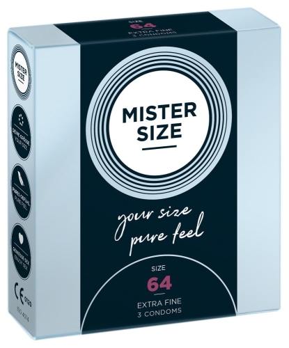 Презервативи Mister Size 64 mm (мм) 3 штуки Містер Сайз - 2