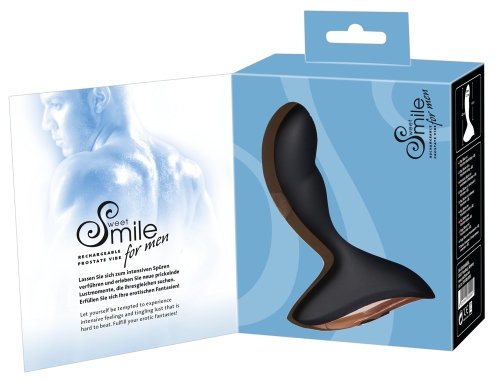 Массажер простаты силиконовый с вибрацией черного цвета Sweet Smile Prostate Vibrator - 5