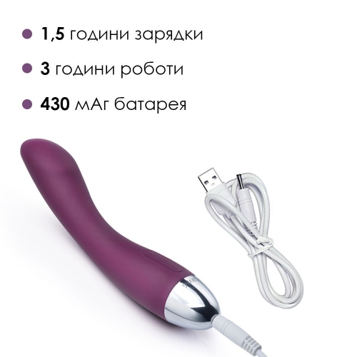 Вібратор вагінальний для точки джі фіолетовий Svakom Amy - 4