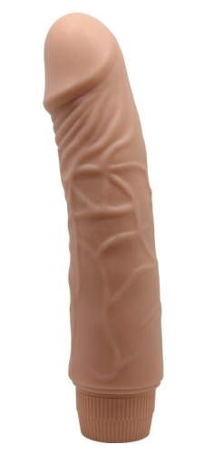 Вібратор реалістик бежевий BARBARA 7.6 Jeff MULTI-SPEED VIBRATOR - 3