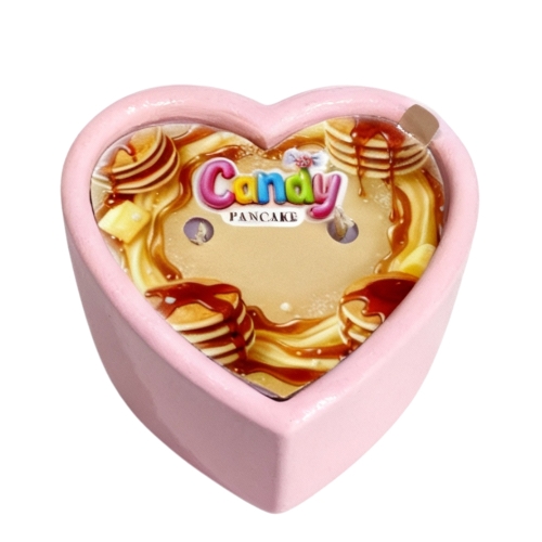 Массажная свеча в форме сердца с ароматом панкейка Candy Pancake 70 мл - 1