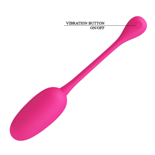 Силиконовое виброяйцо с перезарядкой розовое Pretty Love Knucker - 7