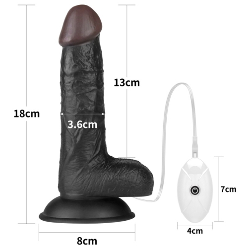 Ремінний жіночий вібрострапон чорного кольору з пультом ДК Lovetoy Vibrating Easy Strapon Set довжина 180 мм - 2