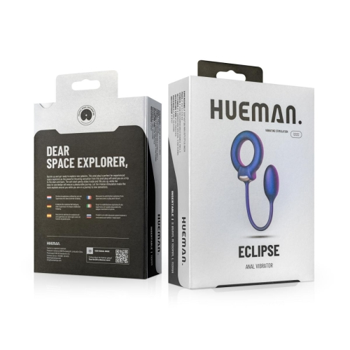 Вибратор для простаты с эрекционным кольцом на член фиолетового цвета Hueman - 7