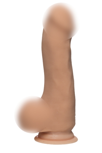 Фалоімітатор 15,2 см/5,1 см реалістичний на присоску Doc Johnson The D-Master D-7.5 Inch With Balls-ULTRASKYN - 1