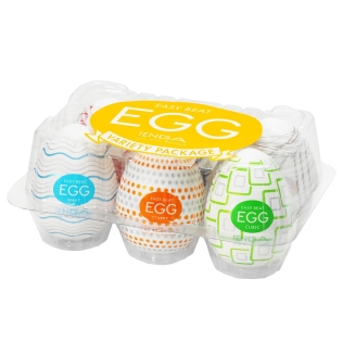 Набор мастурбаторов-яиц прозрачного цвета Tenga Egg Variety Pack - Standard 6 штук