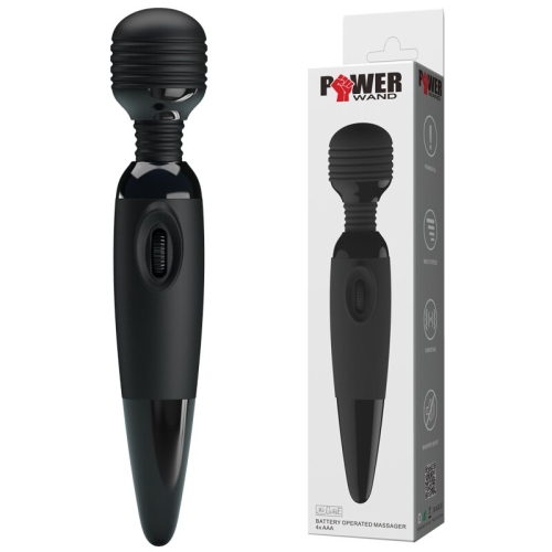Вибромассажер микрофон для интимных мест чёрный Pretty Love Power Wand BW-055009 - 1
