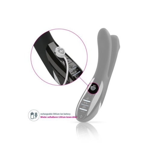 Двойной вибратор с электростимуляцией Mystim Tingling Aparte eStim Black - 5