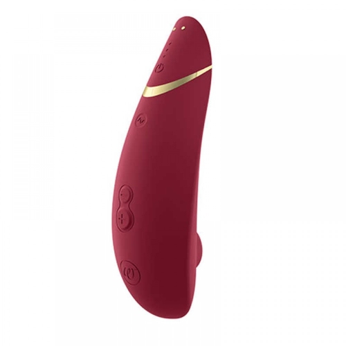 Вакуумний кліторальний стимулятор бордовий Womanizer Premium - 3
