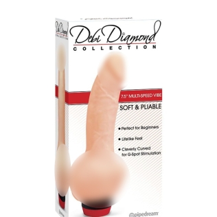 Вибратор реалистичный бежевый Pipedream Debi Diamond 