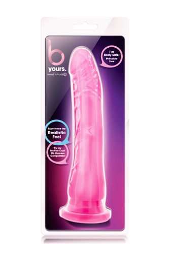 Фалоімітатор 19 см реалістик гелевий на присоску рожевий B YOURS SWEET n HARD 6 - 2