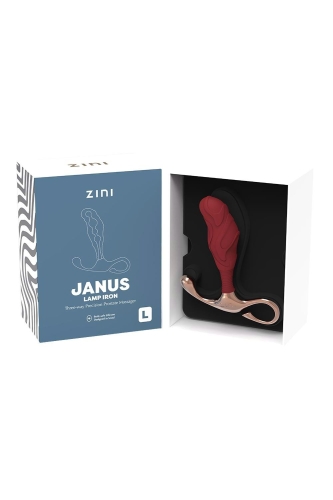 Масажер простати рельєфний бордового кольору Zini Janus Lamp Iron розмір L - 2