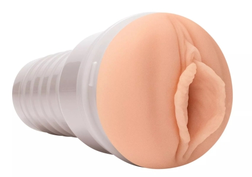 Мастурбатор в колбе со слепка вагины порноактрисы Angel Youngs телесного цвета Fleshlight Sweetness - 3