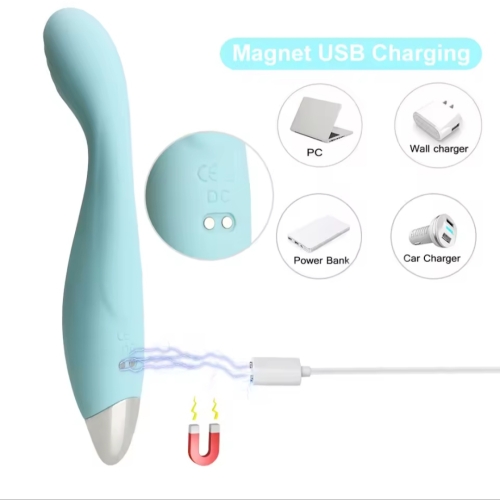 Вагінальний вібратор та для точки G блакитний Blue massager Flamingo - 2