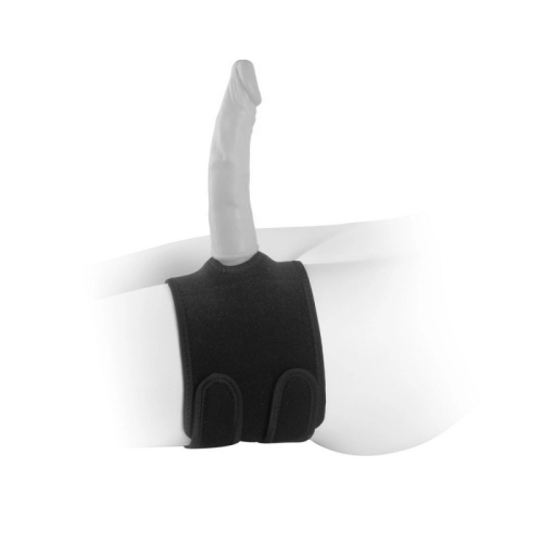 Трусики для страпону з фіксатором на ногу чорні Vscnovelty Versatile Unisex Leg Strap-On Harness - 2