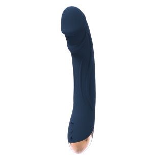 Вибратор для для стимуляции точки G и с функцией нагрева синий Dream toys GODDESS COLLECTION BOREAS