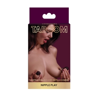 Вакуумные помпы для груди с набором колец черного цвета Taboom