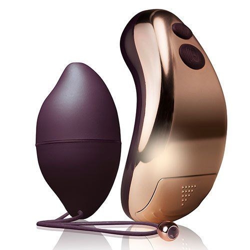 Віброяйце фіолетове Rocks Off Ro-Duet Rose Gold - 1