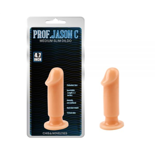 Анальна пробка з головкою на присоску Бежева Chisa Medium Slim Dildo