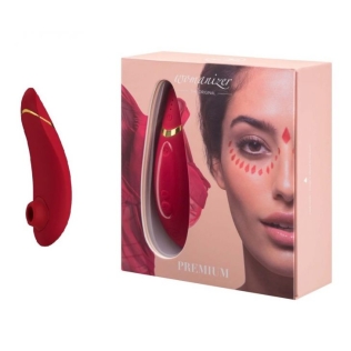 Безконтактний вакуумний кліторальний стимулятор червоний Womanizer Premium