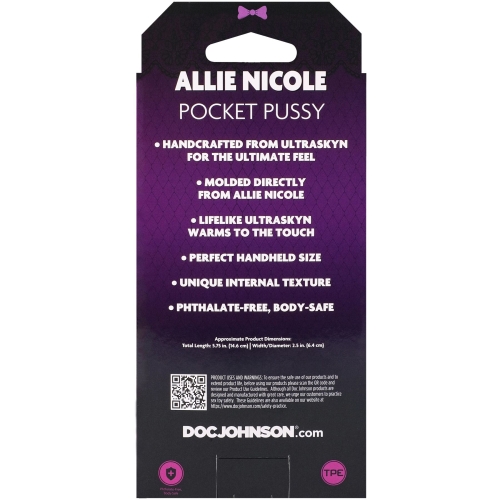 Мастурбатор Вагина порноактрисы Allie Nicole телесного цвета Doc Johnson - 7