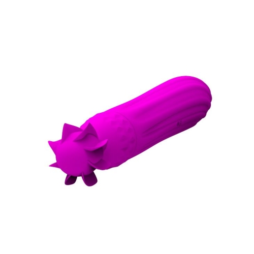 Вибратор вагинальный водонепроницаемый с ротацией и вибрацией фиолетового цвета Pretty Love Abbot - 8