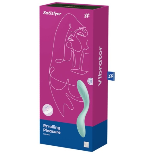 Вибратор для стимуляции зоны G с массажирующим шариком бирюзовый Satisfyer Rrrolling Pleasure - 5