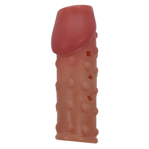 Стимулирующая насадка на член рельефная коричневая Lybaile Pretty Love Penis Sleeve - 2