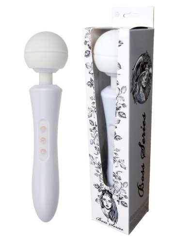 Вибромассажер Ванд в форме микрофона белого цвета Boss series Massager Ultra Powerful - 1