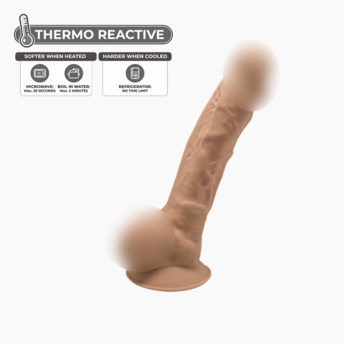 Фаллоимитатор 17,7/3,8 см реалистичный на присоске телесный SilexD Johnny Caramel MODEL 1 size 7in диаметр 3,8см - 1