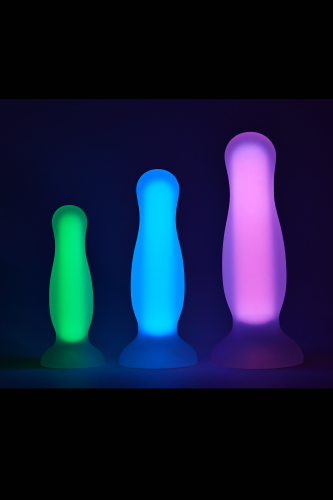 Анальна пробка фіолетового кольору Dream Toys що світиться - 2