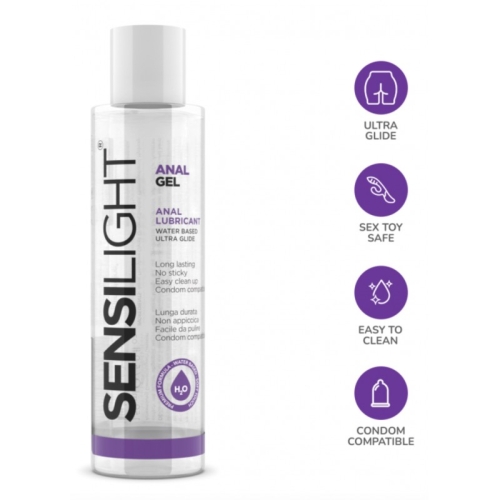 Анальний лубрикант, що зволожує на водній основі Intimateline Sensilight Anal Gel 150мл - 3