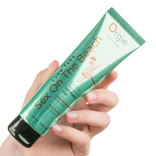 Оральный лубрикант со вкусом коктейля Секс на пляже на водной основе Orgie Lube Tube Sex On The Beach 100 мл - 4