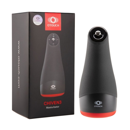Мастурбатор ротик с вибрацией и нагревом черный Otouch CHIVEN 3 - 8