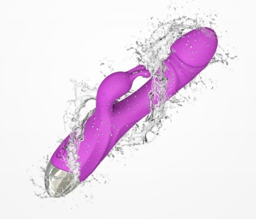 Вибратор кролик с отростком для клитора фиолетовый Cottelli Collection Free Romeo - 2
