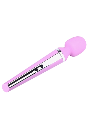 Вибромассажер Ванд в форме микрофона розового цвета Boss series Massager Genius - 3