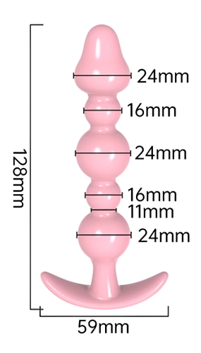 Анальные бусы розового цвета Meleon Anal Beads AP-25 - 3