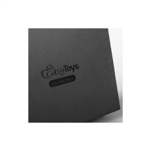 Ремінний страпон реалістичний силіконовий чорний Easytoys довжина 145 мм - 5
