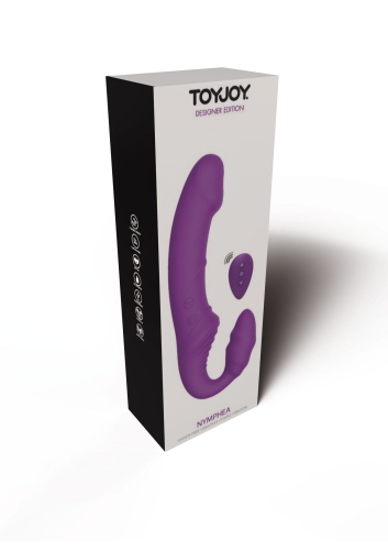 Безремневой вибрострапон двойной пультом фиолетовый ToyJoy Nymphea - 10