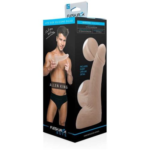 Фаллоимитатор с мошонкой реалистичный порноактера Allen King телесного цвета Fleshlight Fleshjack - 9